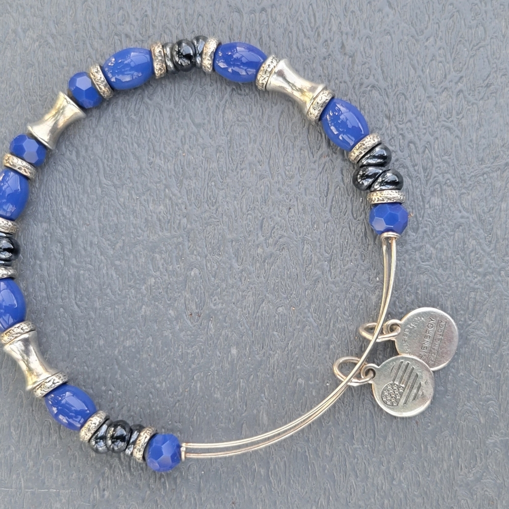 Alex and Ani Bracelet Denim Blue and Silver